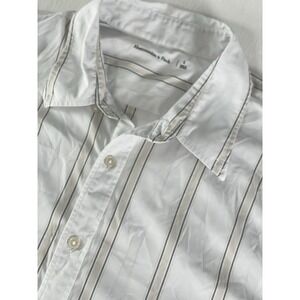 Abercrombie & Fitch Men Collar Lightweight Striped Shirt white size L preppy Top